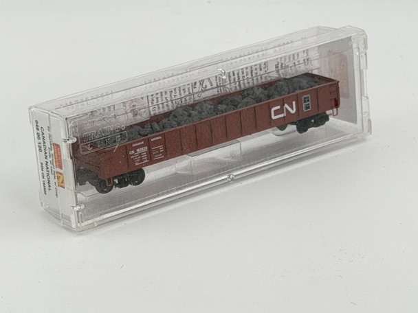 Pre-Owned: Micro-Trains 50' straight side, w/drop ends, w/load Canadian National 163520 - N Scale