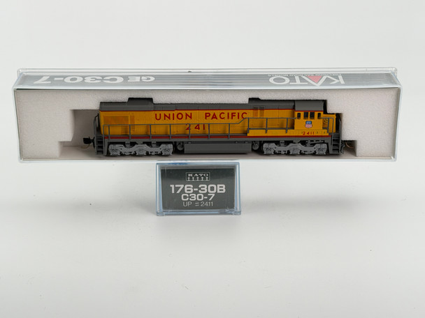 Pre-Owned: Kato C30-7, Kadee couplers both ends Union Pacific 2411 - N Scale