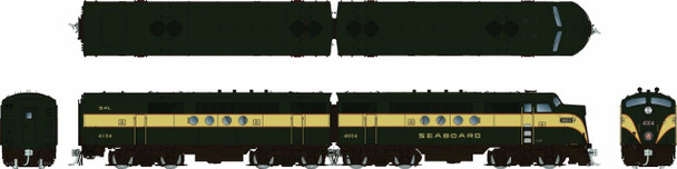 PRE-ORDER: Rapido 1004029 - EMD FT A+B (DC Silent) Seaboard Air Line (SAL) Green & Yellow: #4015 + 4115 - HO Scale