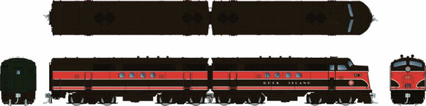 PRE-ORDER: Rapido 1004513 - EMD FT A+B (DCC and Sound) Rock Island (CRIP) Red & Black: #99A + 99B - HO Scale