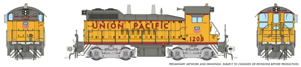 PRE-ORDER: Rapido 1106005 - EMD SW10 (DC Silent) Union Pacific (UP) Early w/ Large Cab Herald: #1208 - HO Scale