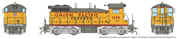 PRE-ORDER: Rapido 1106011 - EMD SW10 (DC Silent) Union Pacific (UP) Late w/ Small Cab Herald: #1236 - HO Scale