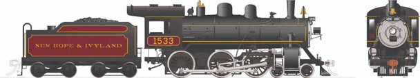 PRE-ORDER: Rapido 603020 - H-6-g 4-6-0 (DC Silent) New Hope and Ivyland Railroad (NHRR) 1533 - HO Scale