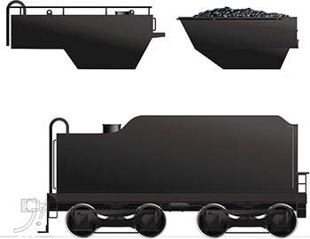 PRE-ORDER: Rapido 603090 - CNR H-6-style Tender w/ wiring harness  - HO Scale