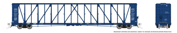 Rapido 562011A-1545 - 73’ NSC Centerbeam Copper Basin Railway (CBRY) 1545 - N Scale