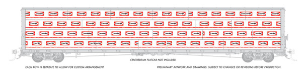 Rapido 102160 - 73' Centerbeam Load Canfor  - HO Scale