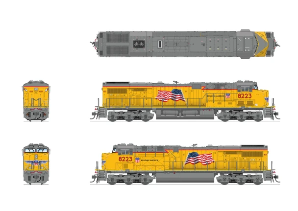 PRE-ORDER: Broadway Limited 10890 - GE ES44AC (DCC and Sound) Union Pacific (UP) 8200 - N Scale