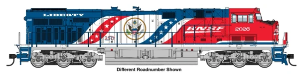 PRE-ORDER: Walthers Mainline 910-28061111 - GE ES44AC (DC Silent) BNSF 250 America250  - HO Scale