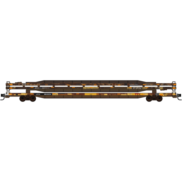 Micro-Trains by Atlas 071144891 - 89' Flat Car Weathered w/ Wrecked Flat Cars Load Kit TTX (JTTX) 964934 - N Scale