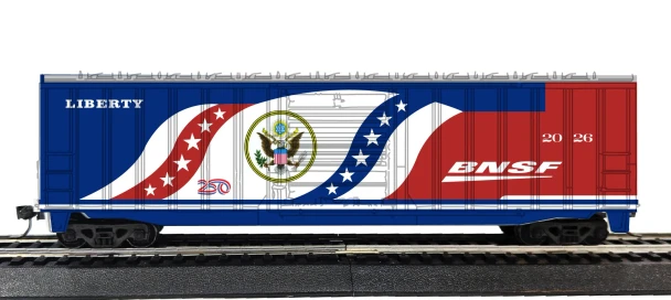 Value Trains USA HO10223 - 50'6" ACF Boxcar BNSF 250th Locomotive Scheme 2026 - HO Scale