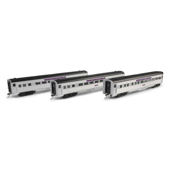 Athearn Roundhouse 3538 - Streamline Passenger Cars (3) Atlantic Coast Line (ACL) Coach #230/Coach #239//Observation #252 - HO Scale