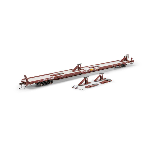 Athearn Genesis 2229 - F89-F Flat Car TTX (XTTX) 153141 'Brown' - HO Scale