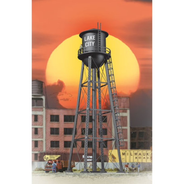 Walthers Cornerstone 933-2825 - City Water Tower Blk   - HO Scale