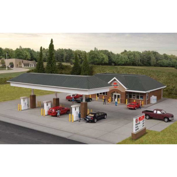 Walthers Cornerstone 933-3537 - Modern Gas Station Kit   - HO Scale