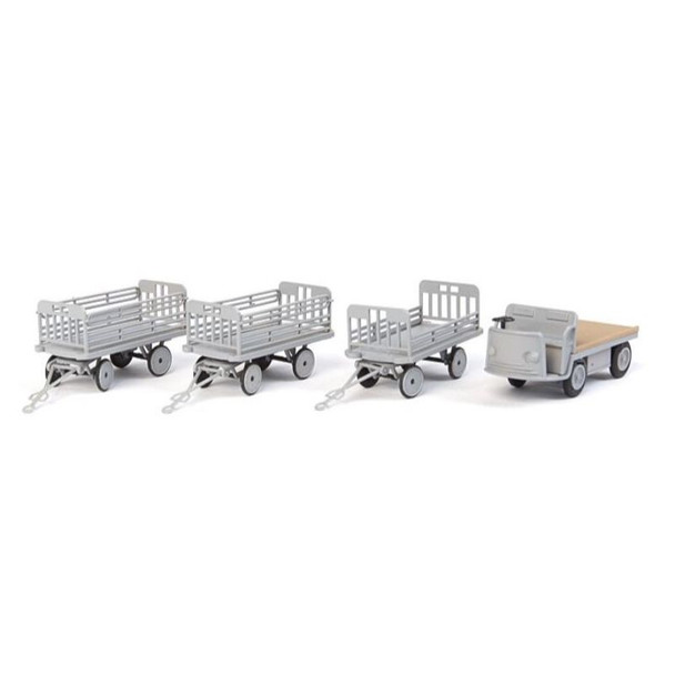 Walthers 949-4141 - Bag Tractor & Trailers    - HO Scale