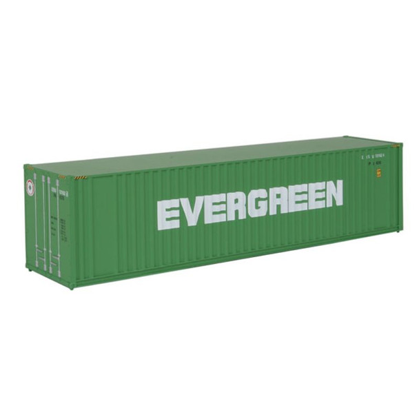 Walthers 949-8202 - 40' Hi Cube Corrugate Container w/ Flat Roof Evergreen  - HO Scale