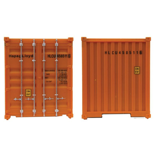 Walthers 949-8254 - 40' Hi Cube Corrugated Side Container Hapag-Lloyd  - HO Scale