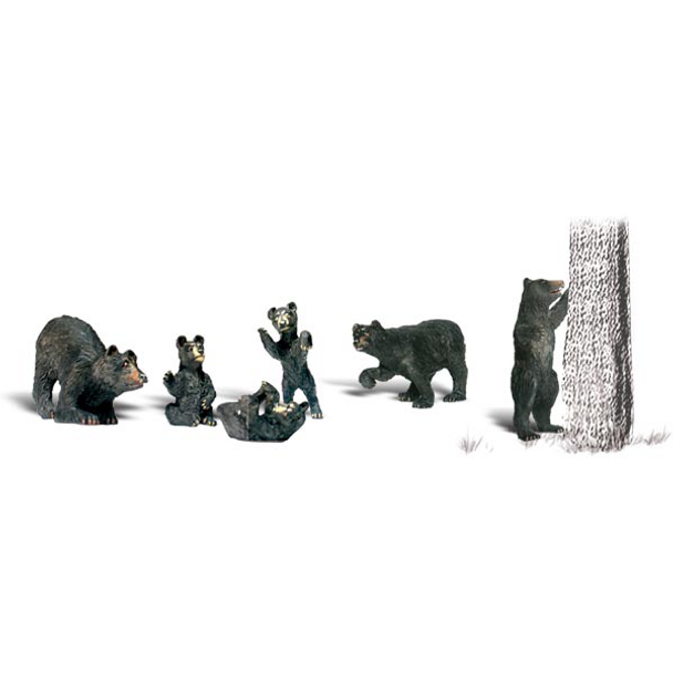 Woodland Scenics #1885 - Black Bears - HO Scale