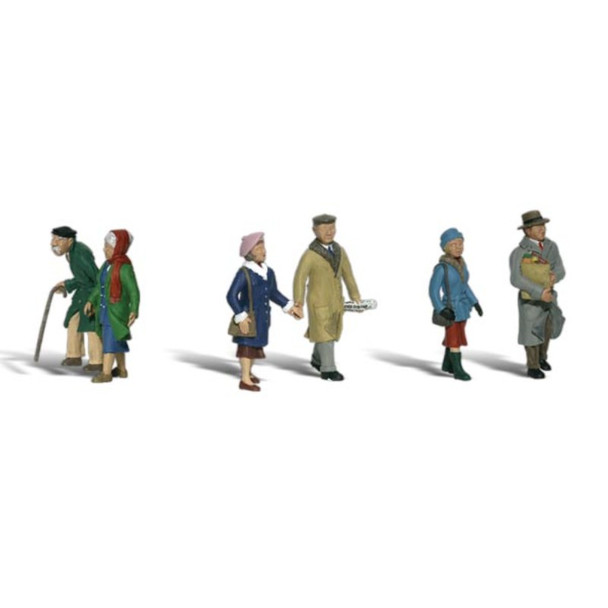 Woodland Scenics #1900 - Couples in Coats - HO Scale