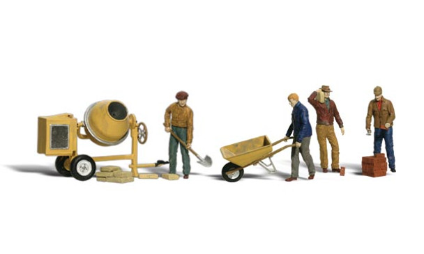 Woodland Scenics #1901 - Masonry Workers - HO Scale