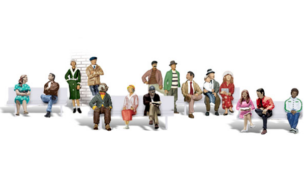 Woodland Scenics #1908 - Sixteen Passengers - HO Scale