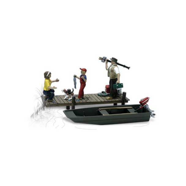 Woodland Scenics #1923 - Family Fishing - HO Scale