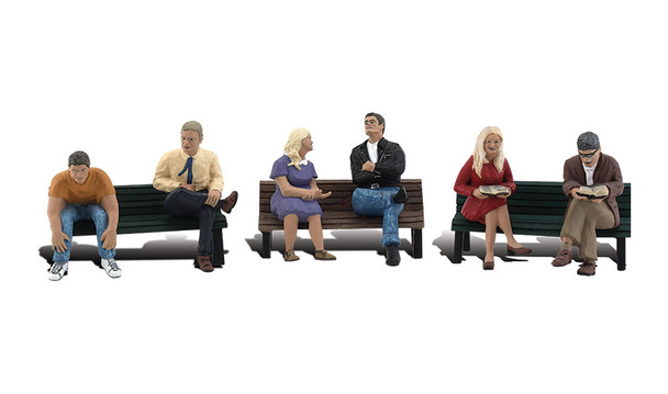 Woodland Scenics #1924 -People on Benches - HO Scale