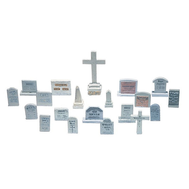 Woodland Scenics #201 - 20 Tombstones - HO Scale Kit