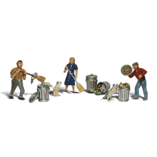 Woodland Scenics #2158 - People and Pesky Raccoons - N Scale