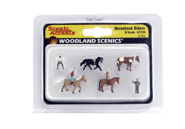 Woodland Scenics #2159 - Horseback Riders - N Scale