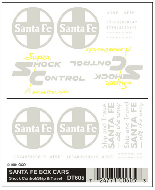 Woodland Scenics #605 - Santa Fe Box Cars