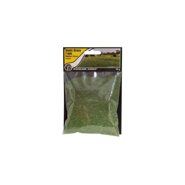 Woodland Scenics 622 - Static Grass Medium Green 7mm