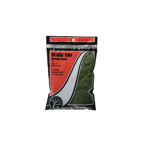 Woodland Scenics 64 - Medium Green Coarse Turf (Bag)