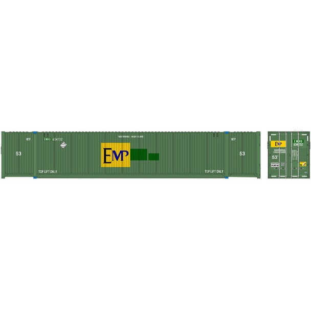 Atlas 50005944 - 53' Containers - EMP w/ Large Side Logo Set #1 EMP 634509, 634524, 634725 - N Scale