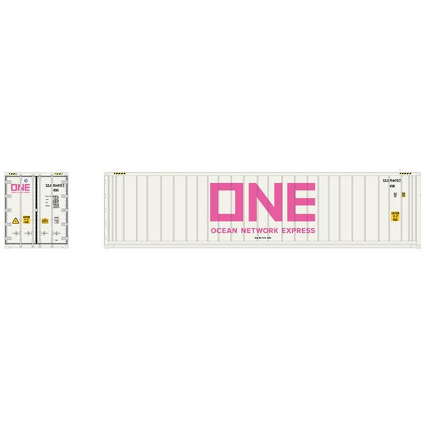 Atlas 50006001 - 40' Refrigerated Container [3-PACKS] ONE Set #2 (White/Pink) Ocean Network Express (SZLU) 9555316, 9563862, 9548908 - N Scale