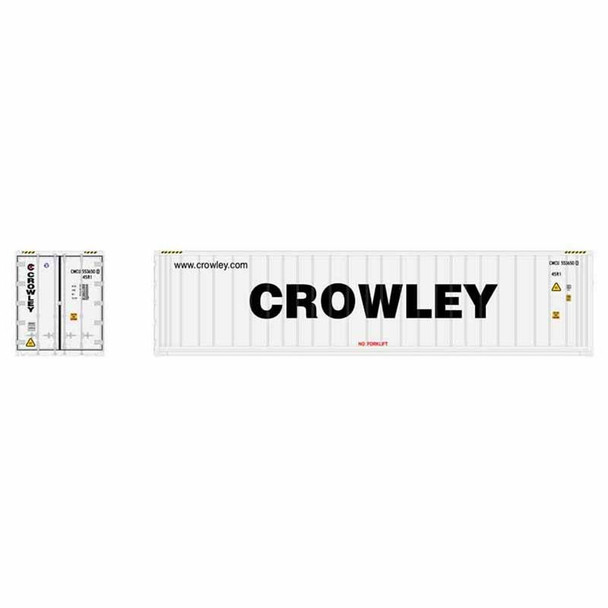 Atlas 50006002 - 40' Refrigerated Container [3-PACKS] Crowley Set #1 (White/Black) Crowley (CMCU) 5536500, 5536579, 5536624 - N Scale