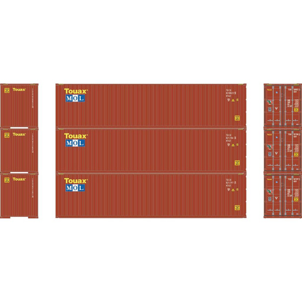 Athearn 17440 - 40' Corrugated Container (3)  MOL  - N Scale