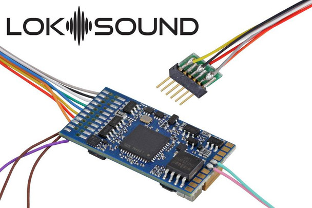 ESU 58416 - LokSound 5 DCC/MM/SX/M4 "BlankDecoder", 6-pin NEM651, with Speaker 11x15mm - HO Scale