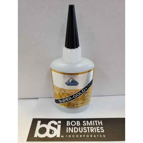 Bob Smith Industries 128 - SUPER-GOLD+ Gap Filling Odorless Foam Safe CA 2 oz