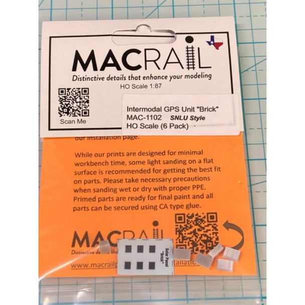 MACRail 1102 - INTERMODAL GPS UNIT "BRICK" SNLU STYLE - 6 PACK  - HO Scale Kit