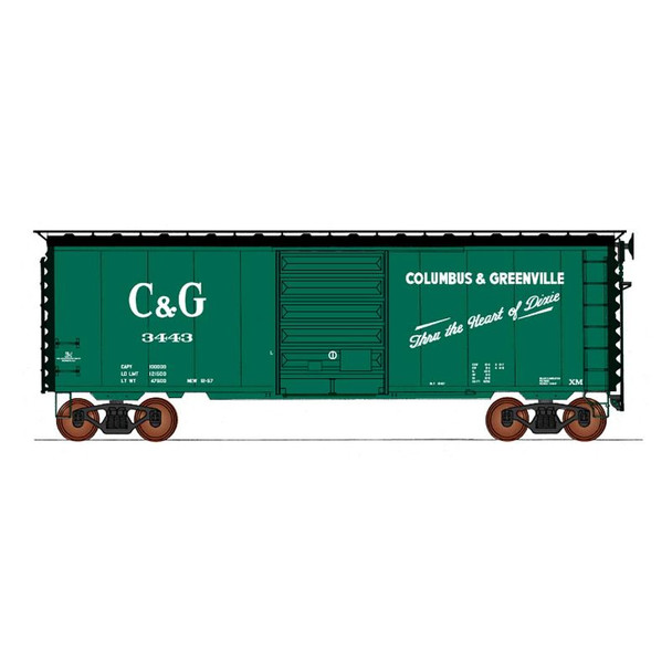 InterMountain 45487-02 - 40' PS-1 Boxcar Columbus & Greenville (CAG) 3417 - HO Scale