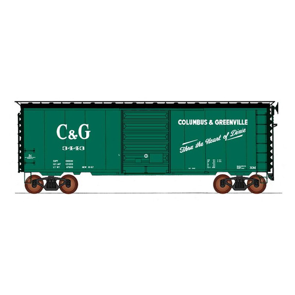 InterMountain 45487-06 - 40' PS-1 Boxcar Columbus & Greenville (CAG) 3450 - HO Scale