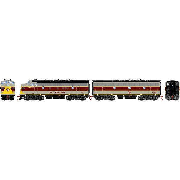 Athearn Genesis 19357 - EMD F7A/B Erie Lackawanna (EL) 6111, 6352 - HO Scale