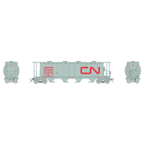 Rapido 127023A-3 - NSC 3800 Cylindrical Hopper Canadien National (CN) 369490 - HO Scale