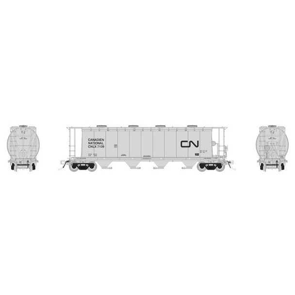 Rapido 127025A-5 - NSC 3800 Cylindrical Hopper Canadien National (CNLX) 7475 - HO Scale
