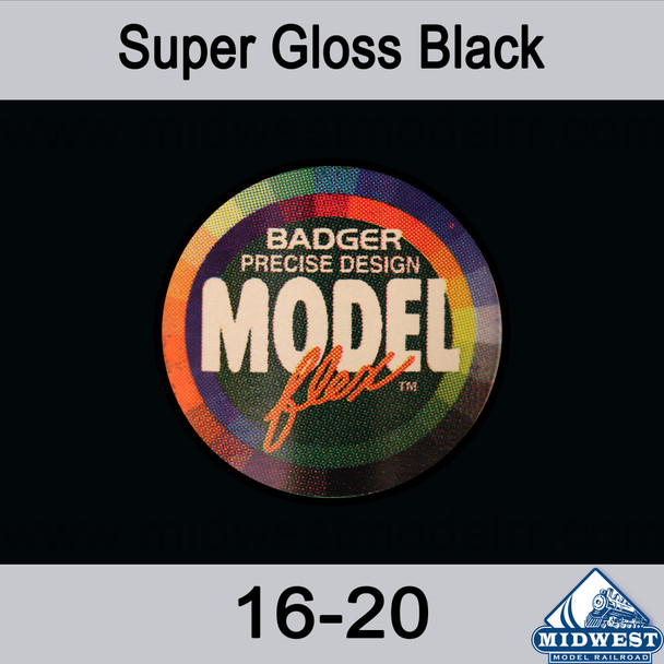 Badger MODELflex Paint - 16-20 Super Gloss Black