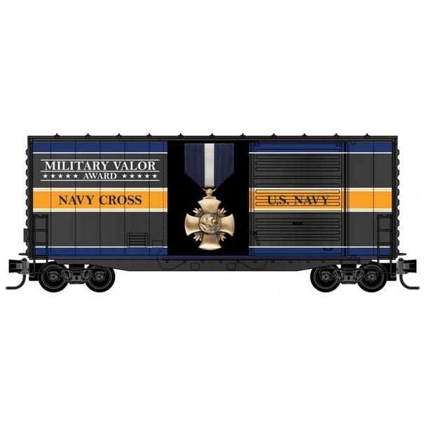 Micro-Trains Line 10100767 - 40' Hy-Cube Box Car, Single door Military Valor Award - US Navy Cross  - N Scale