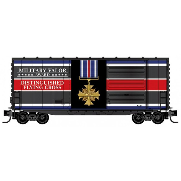 Micro-Trains Line 10100770 - 40' Hy-Cube Box Car, Single door Military Valor Award - Distinguished Flying Cross  - N Scale
