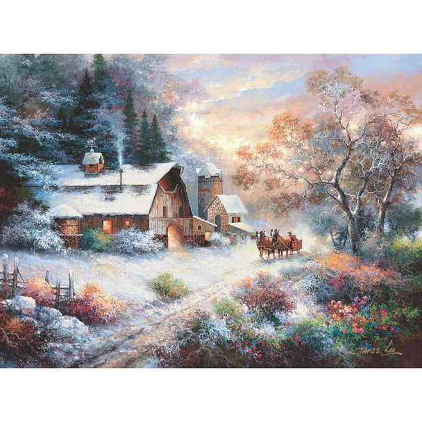 SunsOut 18055 - Snowy Evening Outing Jigsaw Puzzle