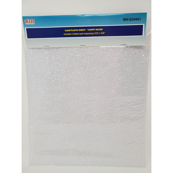 Rock Island Hobby 024441 - Clear Plastic Sheets “Choppy Water” - Multi Scale